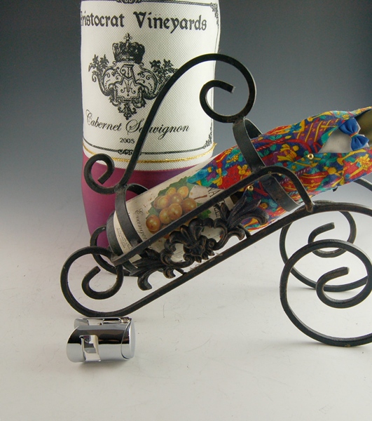 Wine Holder and Decorative Plush Bottle