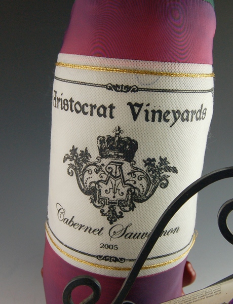 Wine Holder and Decorative Plush Bottle