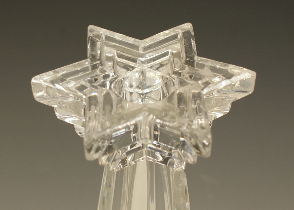Lead Crystal Shooting Star Taper Holders