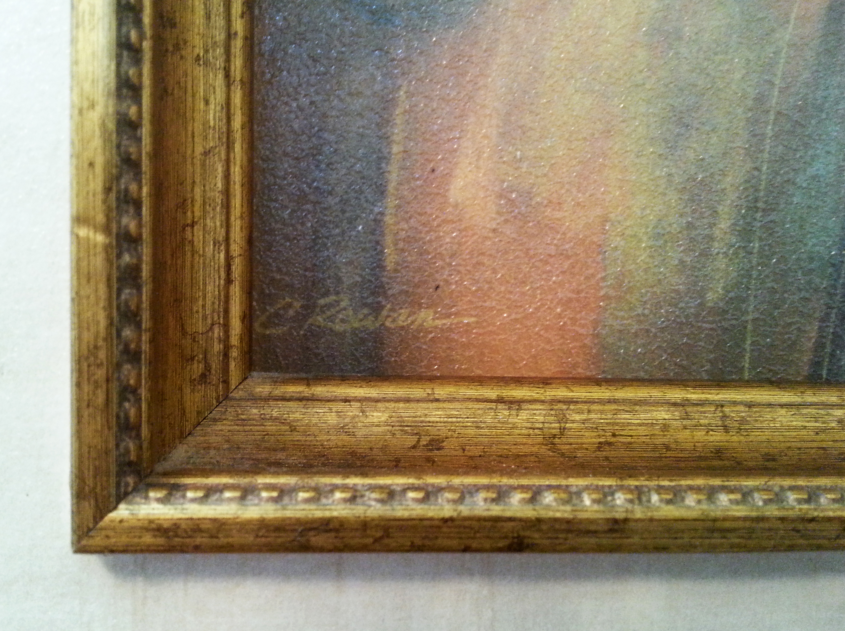 Framed Carol Rowan "Poppies and Larkspur I" Art Print