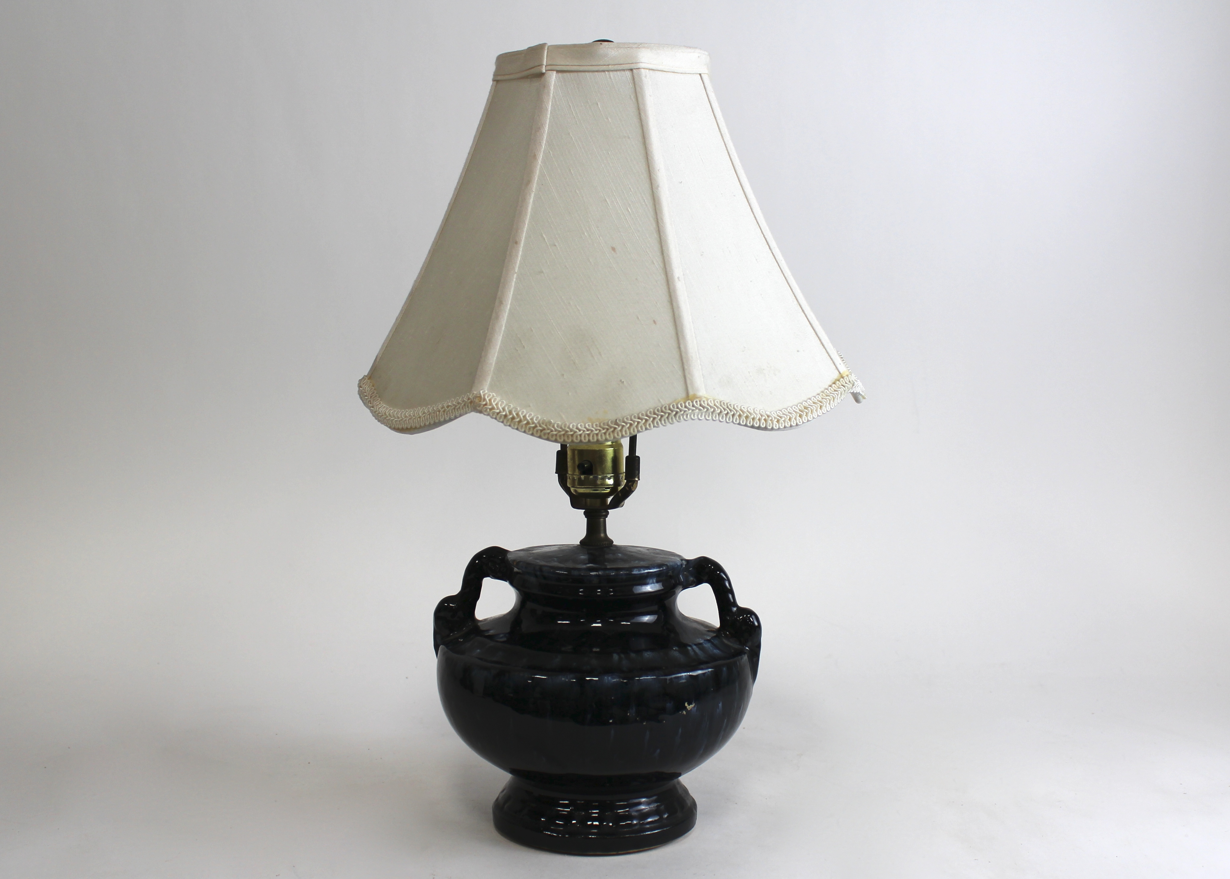 Dark Blue Ceramic Lamp