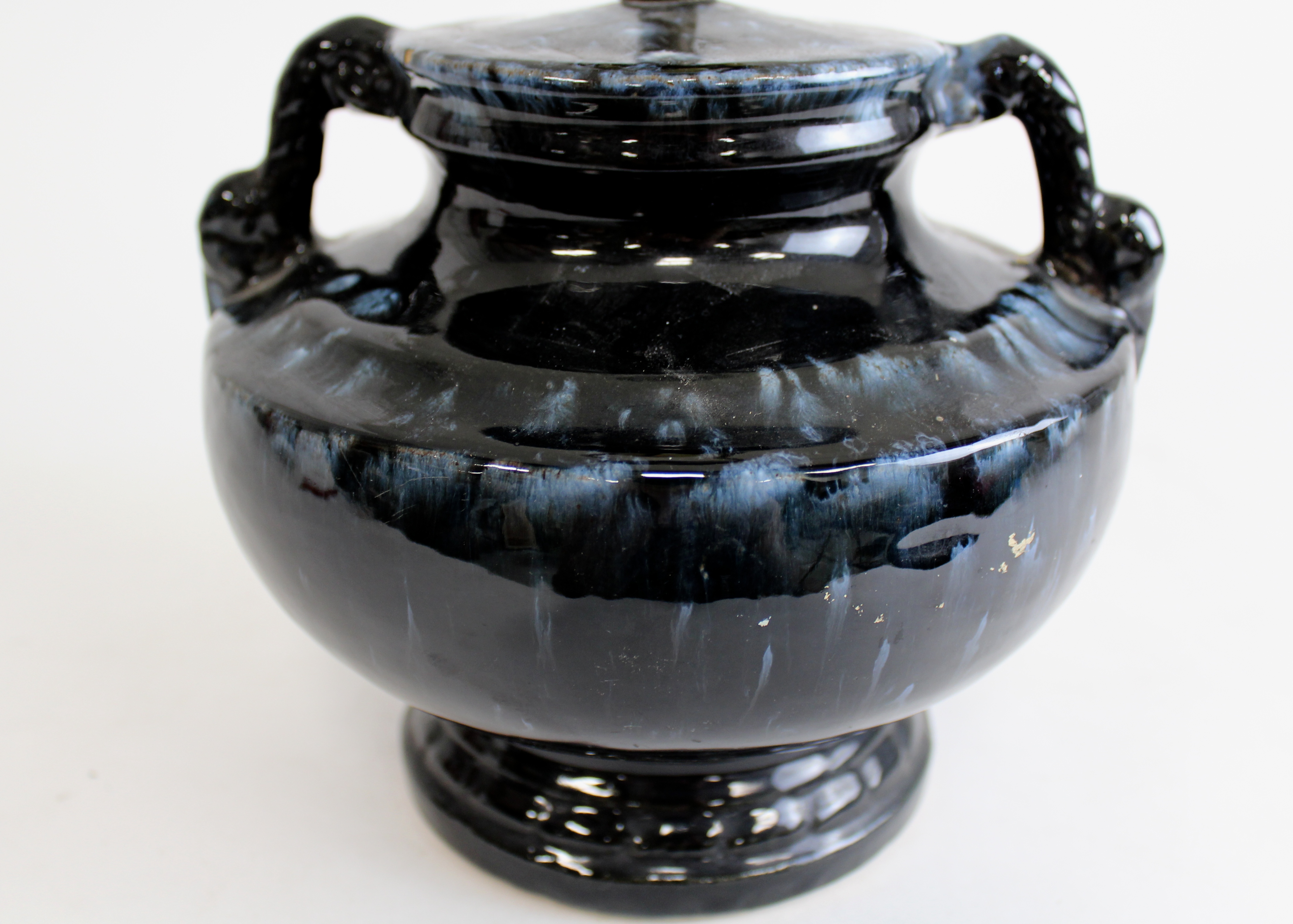 Dark Blue Ceramic Lamp