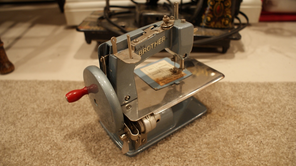 Singer 1910 Sewing Machine and Vintage "Little Brother" 
