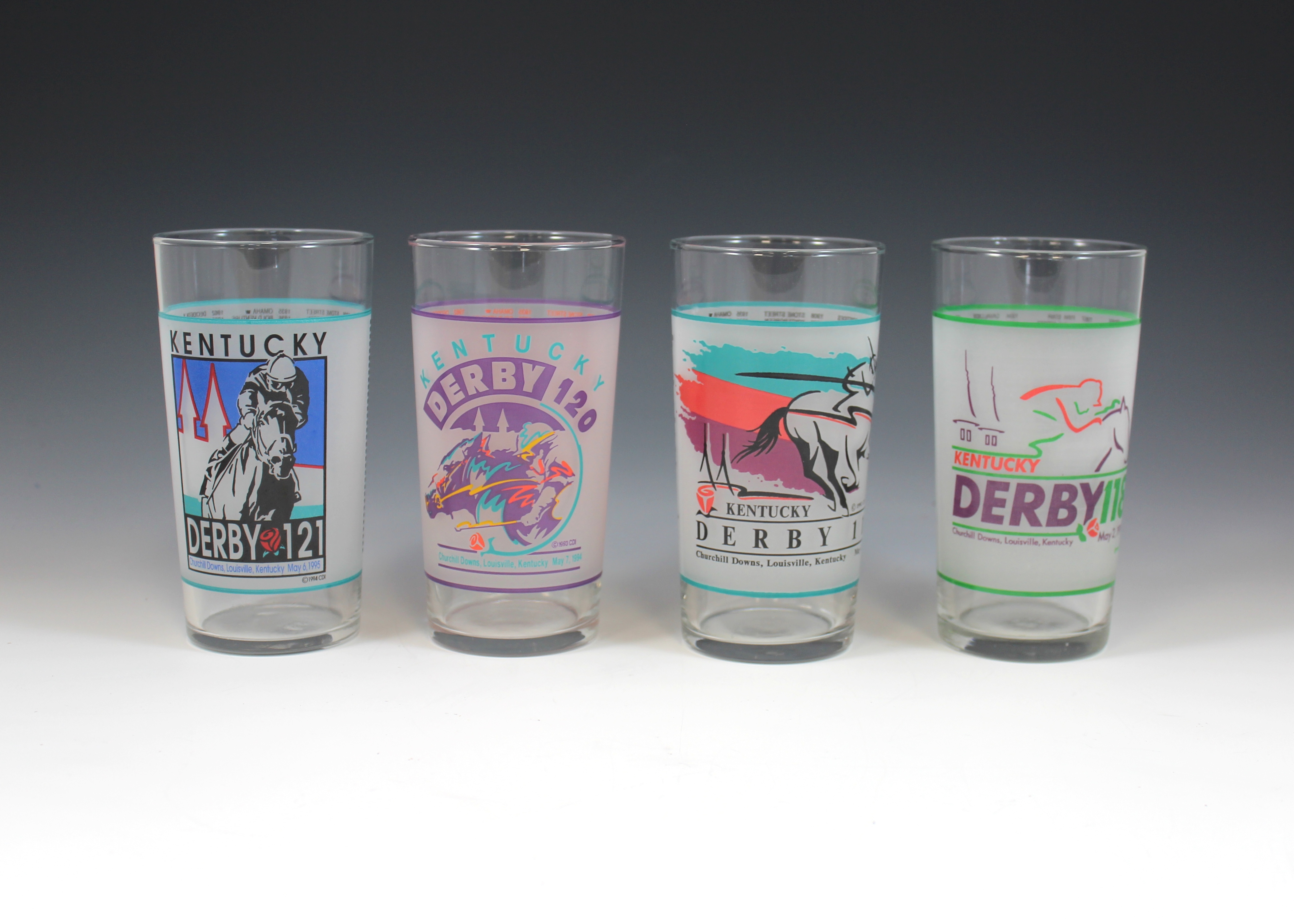 Set of Four Official Kentucky Derby Glasses