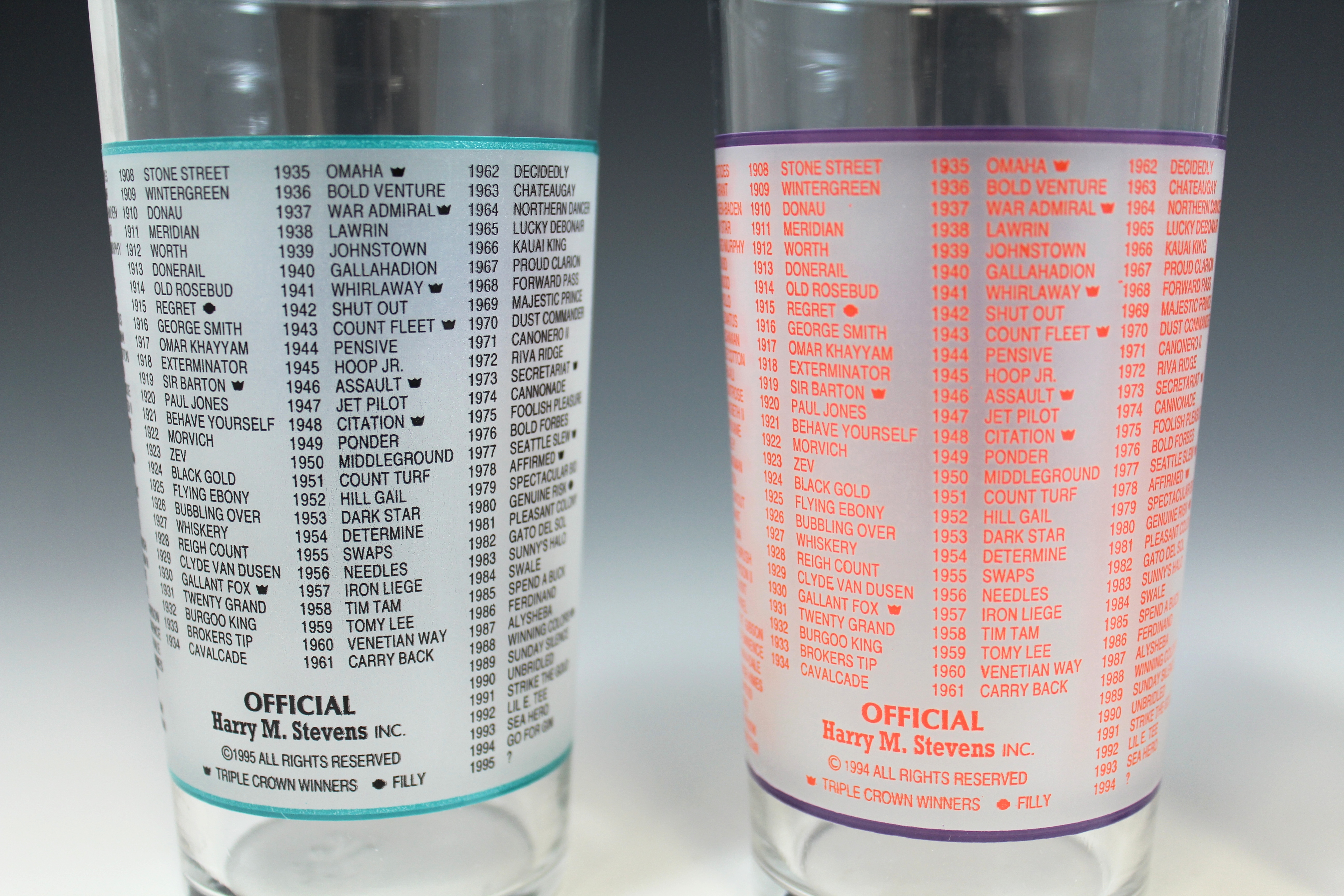 Set of Four Official Kentucky Derby Glasses