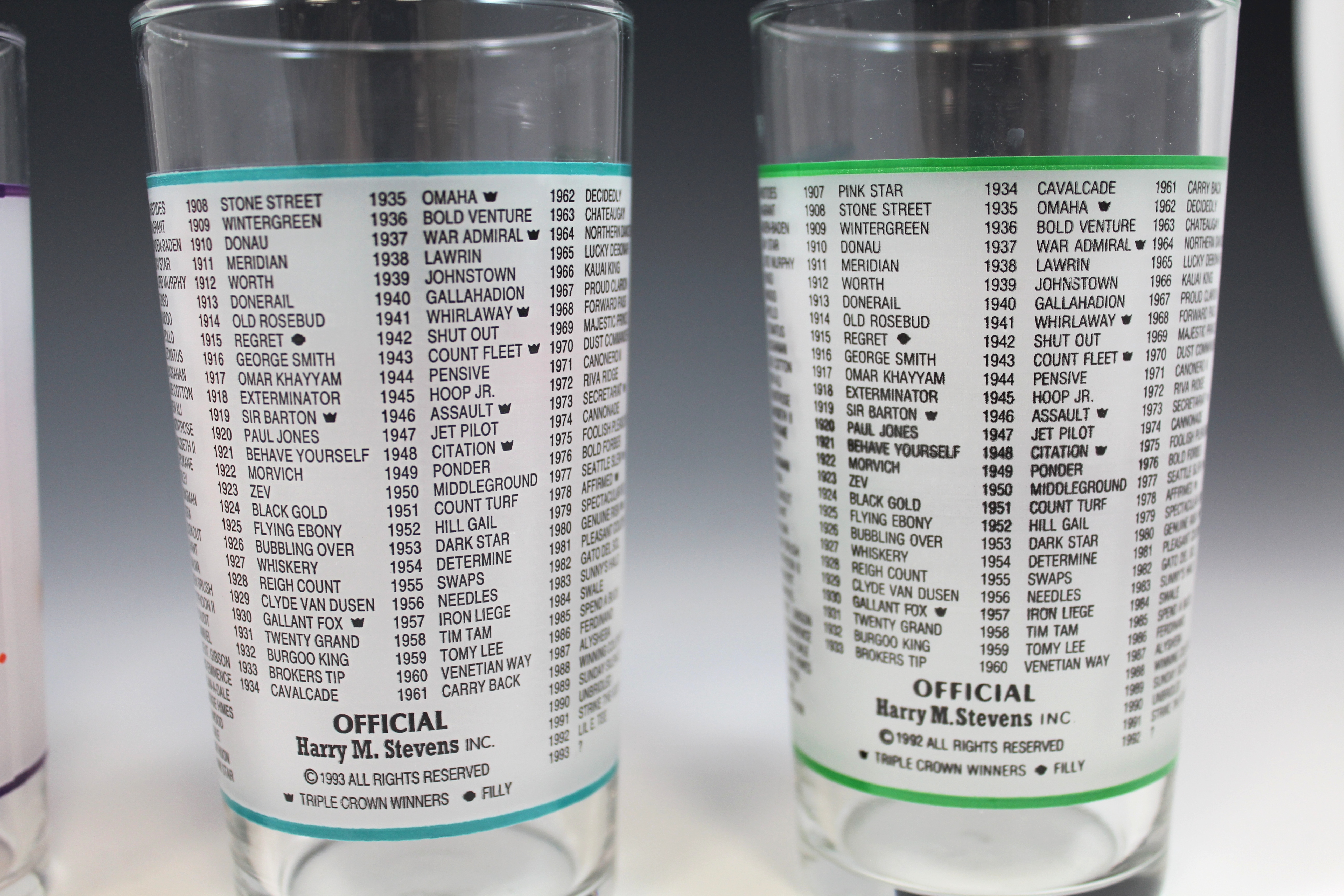 Set of Four Official Kentucky Derby Glasses