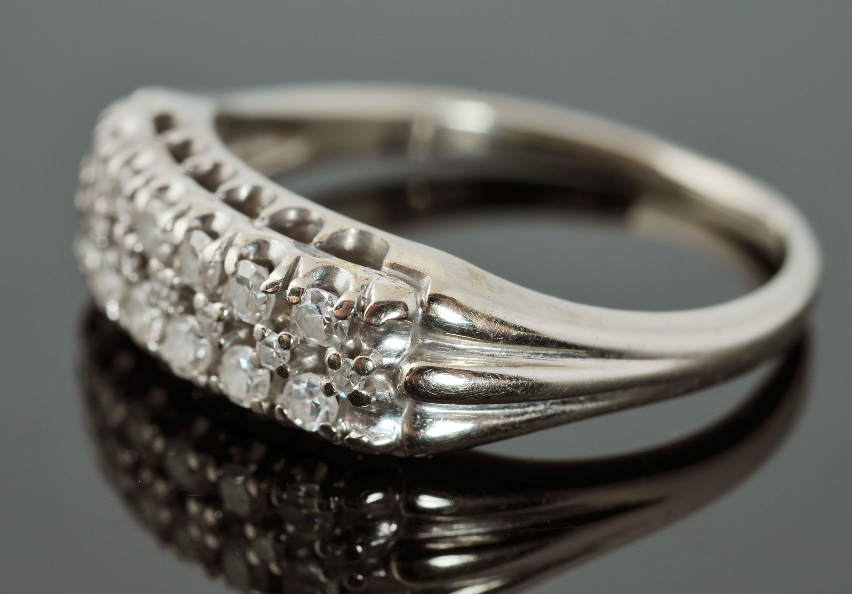 14 K White Gold Diamond Ring