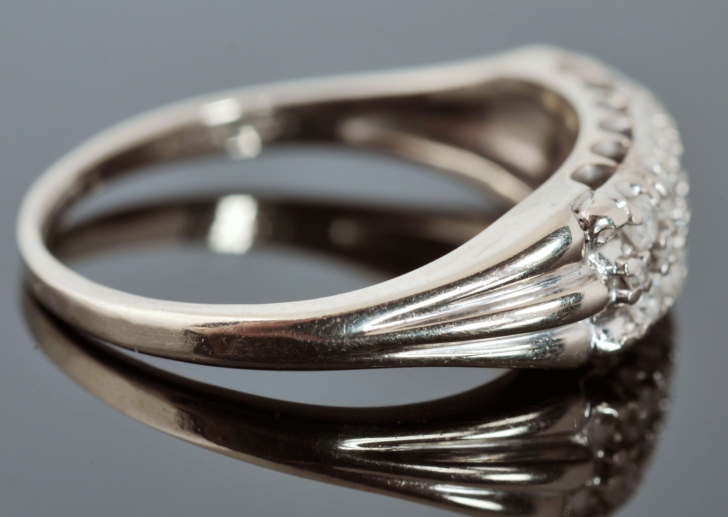 14 K White Gold Diamond Ring