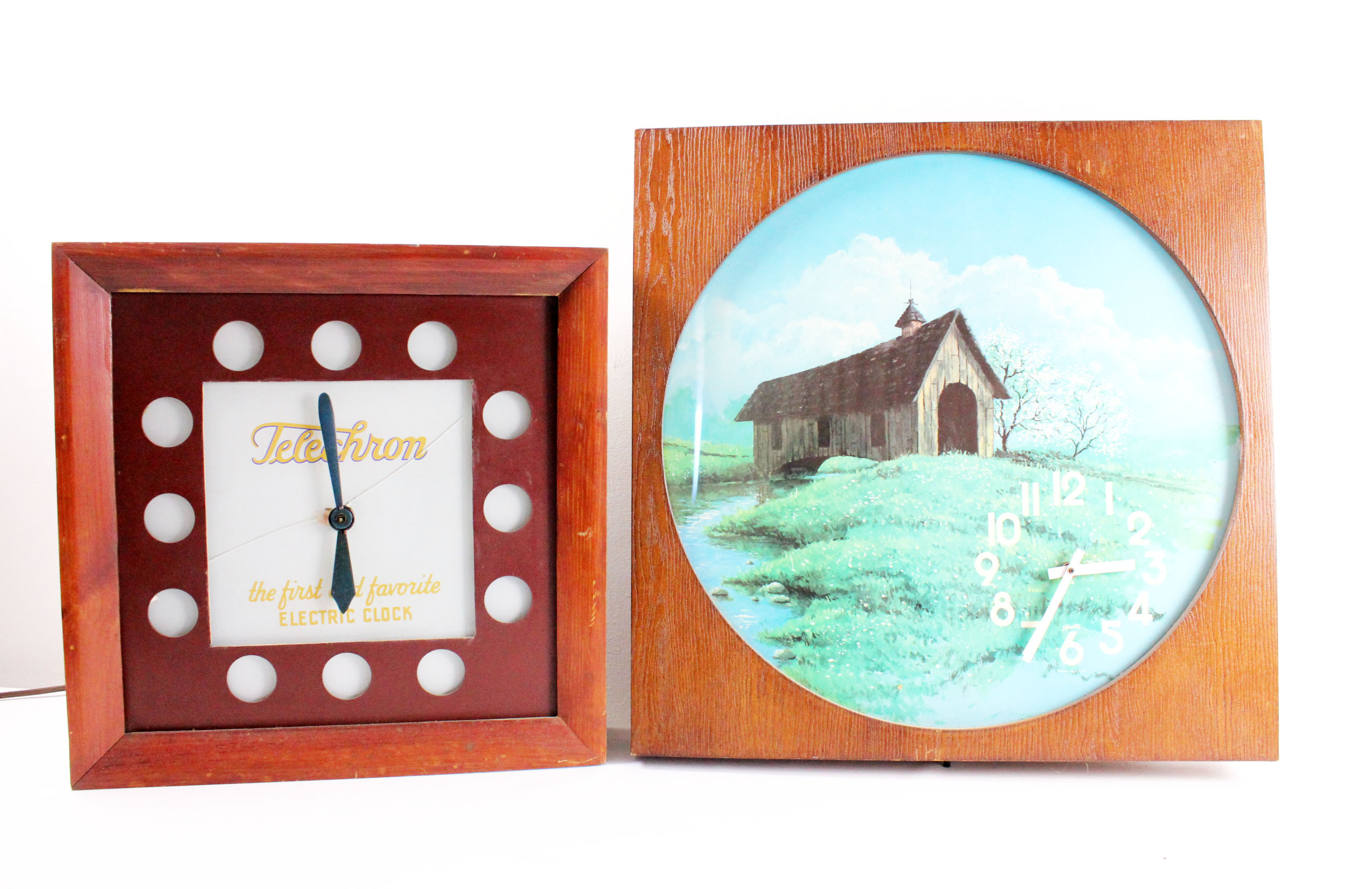 Mid-Century Electrical Wall Clocks 