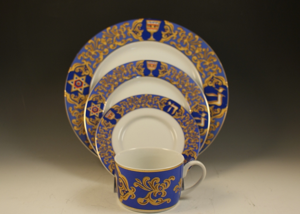 Beautiful Bloomingdales Judaica Service for 16