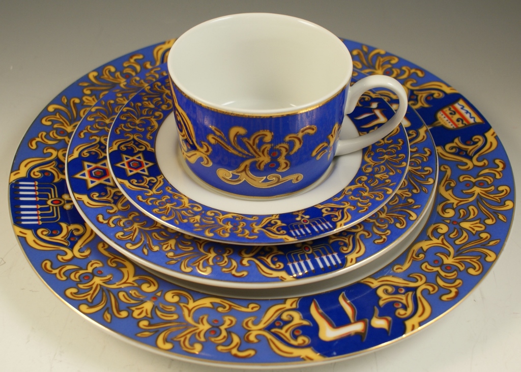 Beautiful Bloomingdales Judaica Service for 16