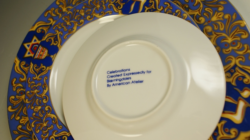 Beautiful Bloomingdales Judaica Service for 16