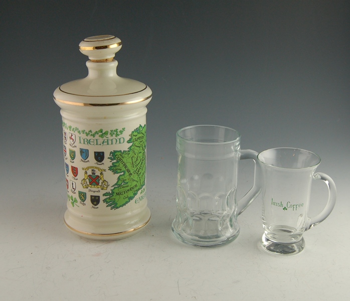 Stitzel Weller Distillery Bottle and Irish Cofee Mugs
