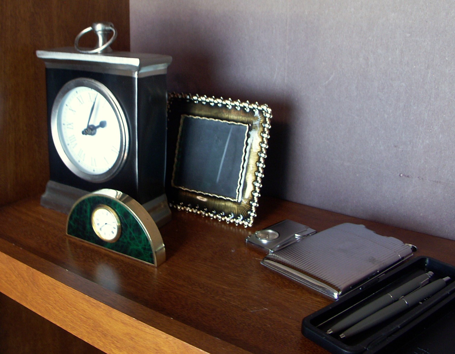 Lion Bookends, Parker Pens, Desk Clocks