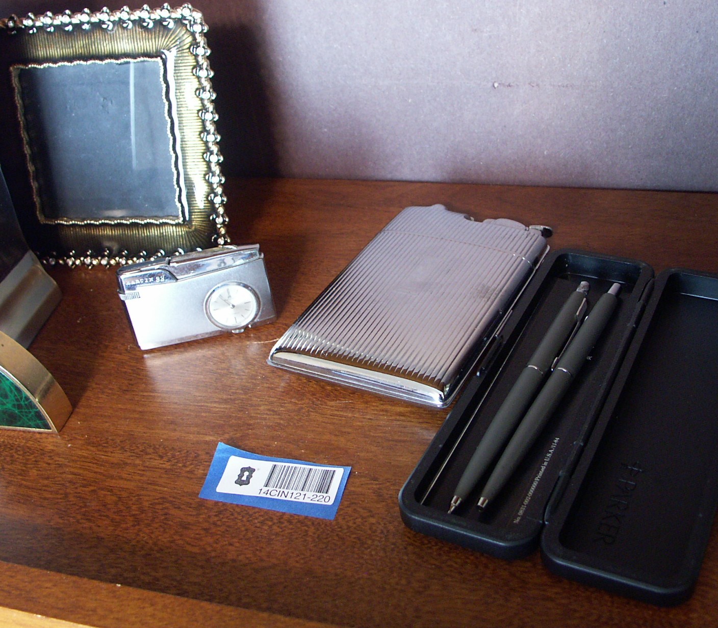 Lion Bookends, Parker Pens, Desk Clocks