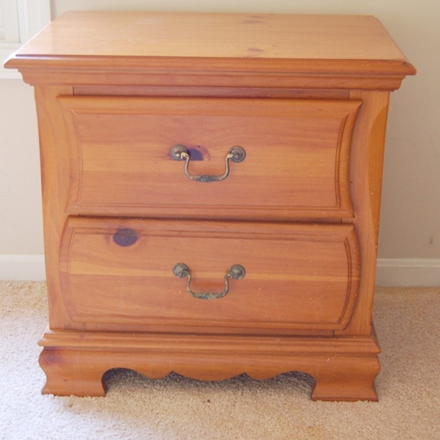 Dixie Pine Two Drawer Night Stand