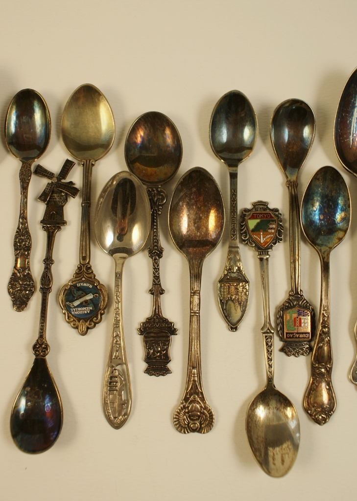 Ten Vintage Silver Plated Tourist Spoons