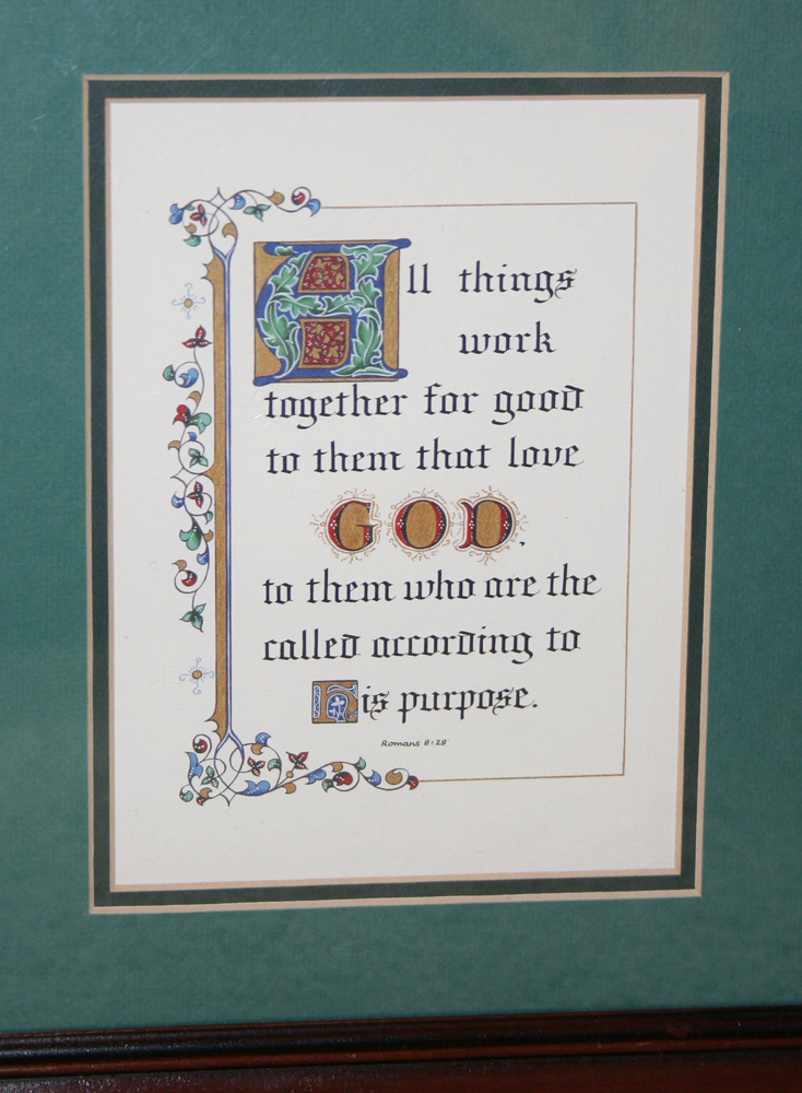 Collection of Framed Wall Hangings Featuring Quotations