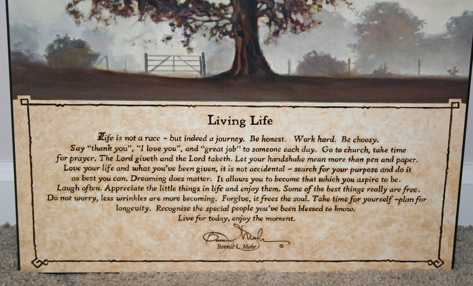 Collection of Framed Wall Hangings Featuring Quotations