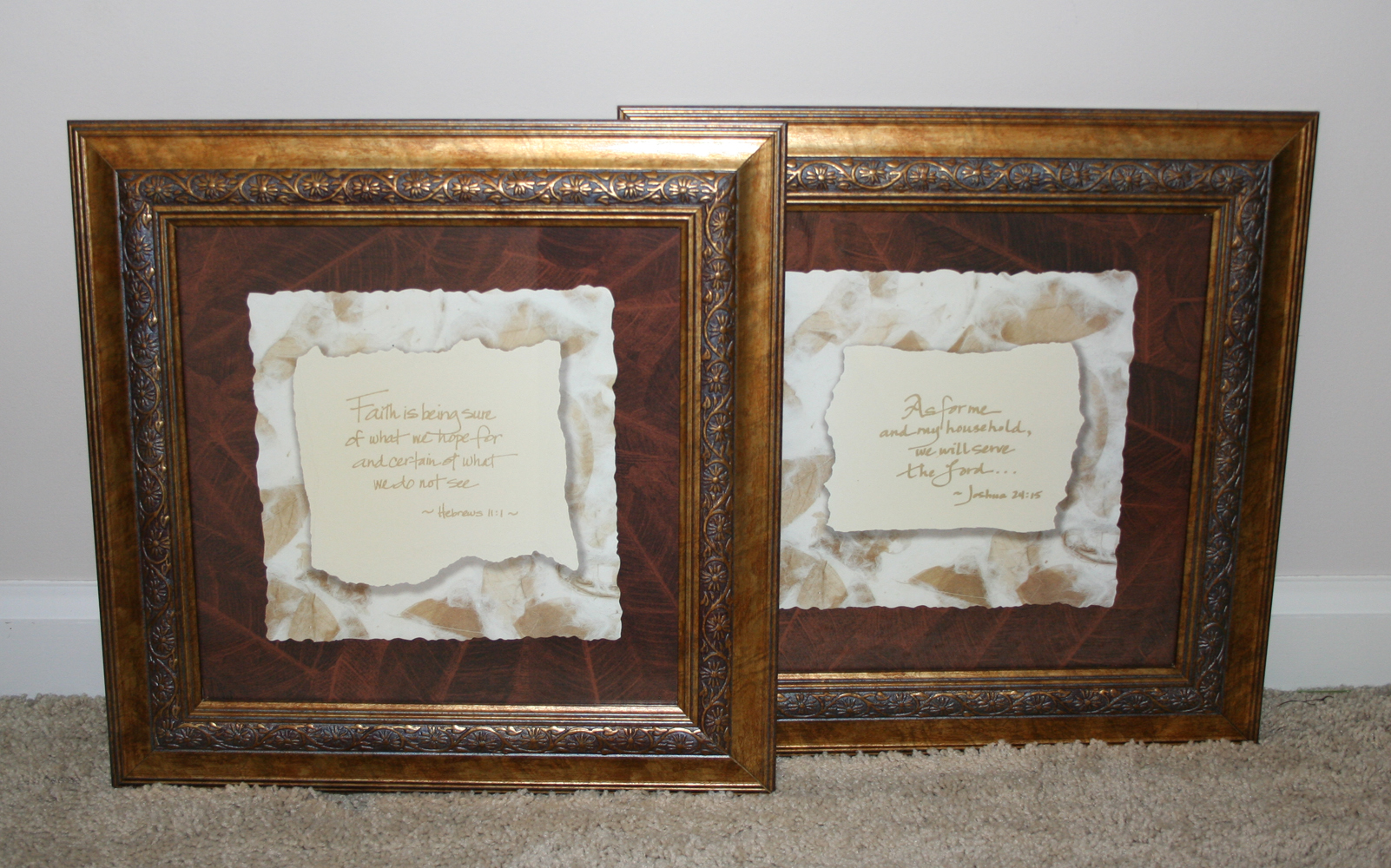 Collection of Framed Wall Hangings Featuring Quotations