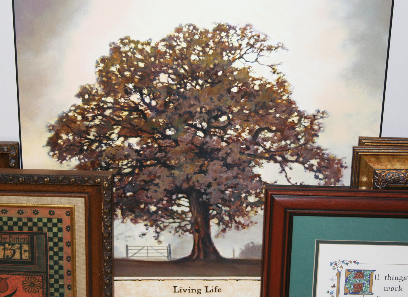 Collection of Framed Wall Hangings Featuring Quotations