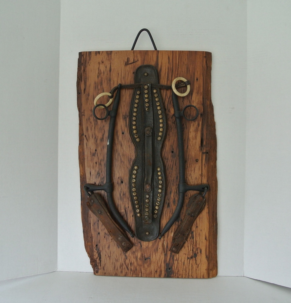 Mounted Antique Plow Horse Harness