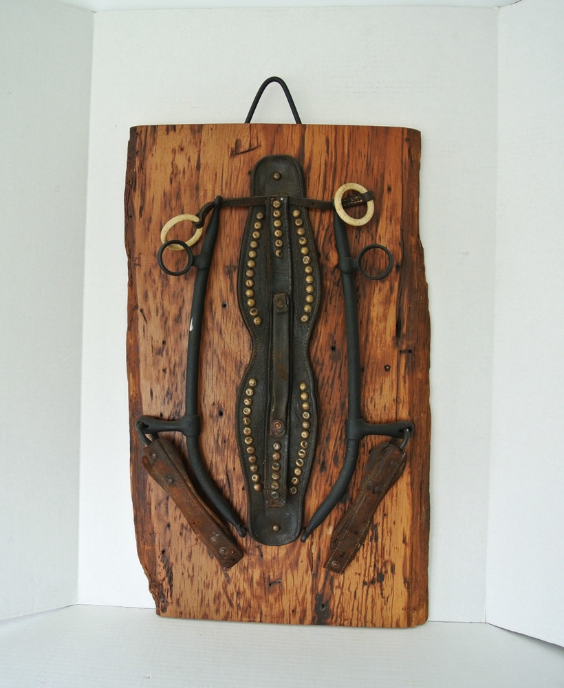 Mounted Antique Plow Horse Harness