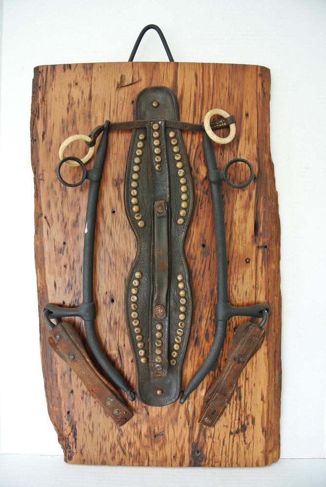 Mounted Antique Plow Horse Harness