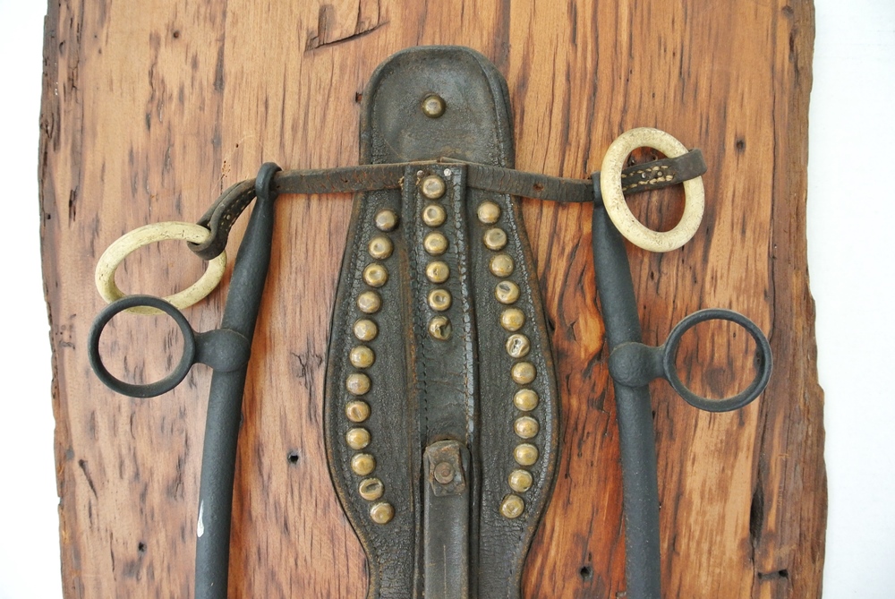 Mounted Antique Plow Horse Harness