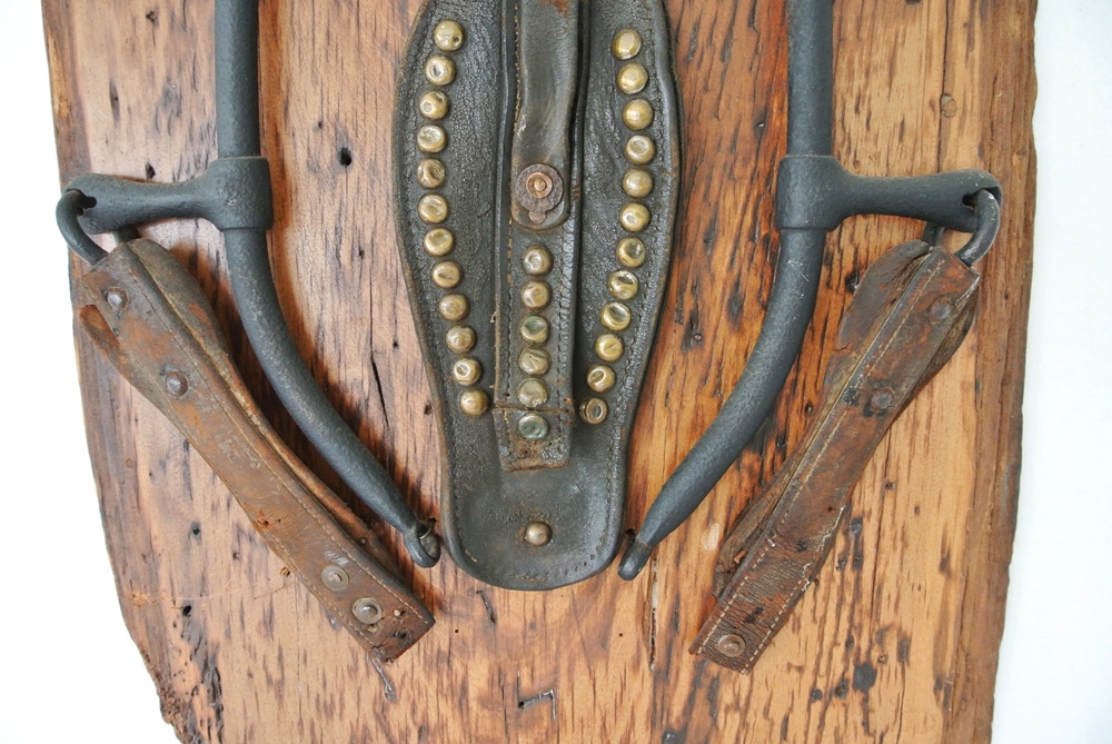 Mounted Antique Plow Horse Harness