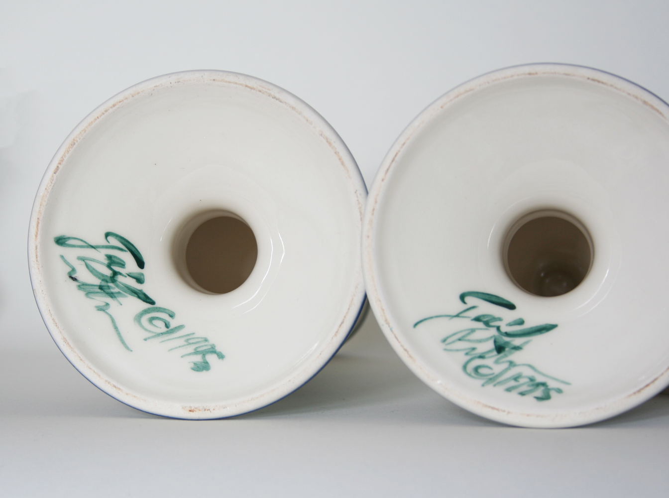 Collection of Gail Pittman Ceramic Candle Holders and Vases