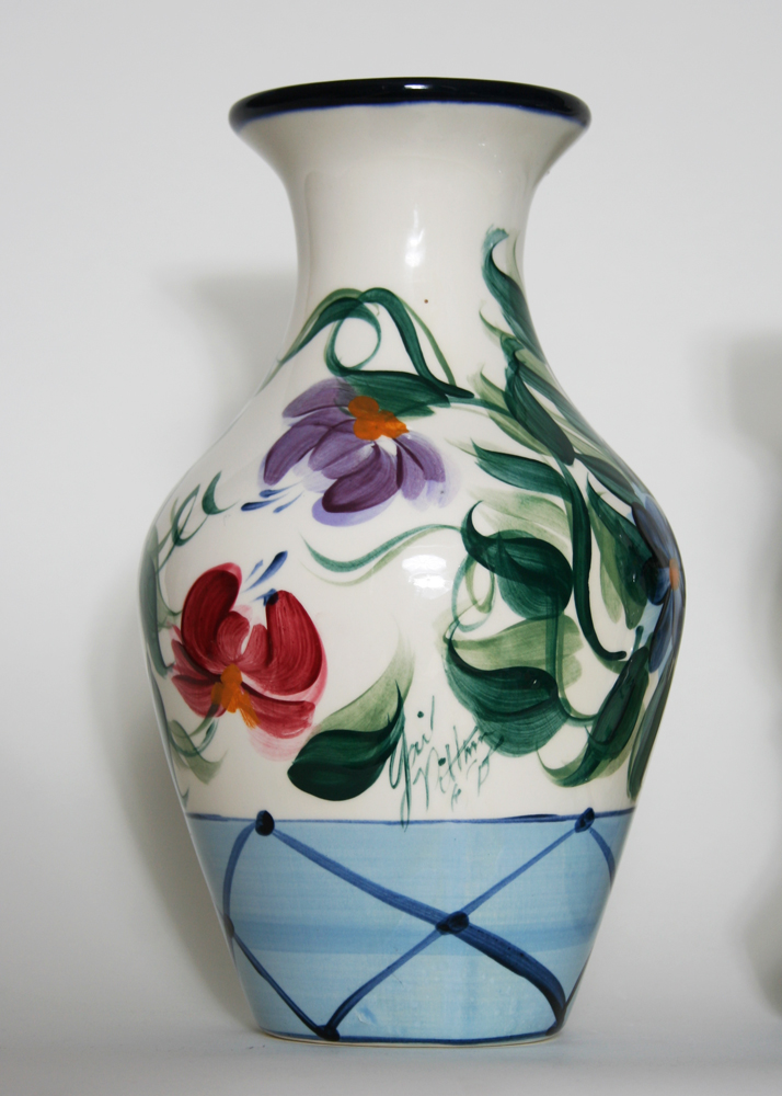 Collection of Gail Pittman Ceramic Candle Holders and Vases