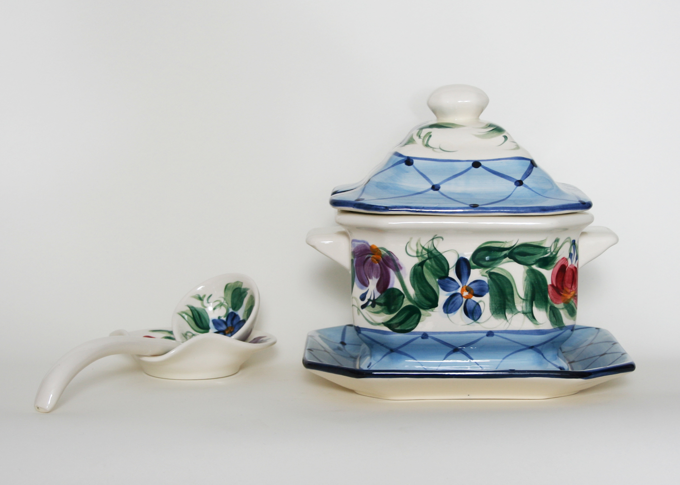 Gail Pittman Square Serving Dish and Spoon Set