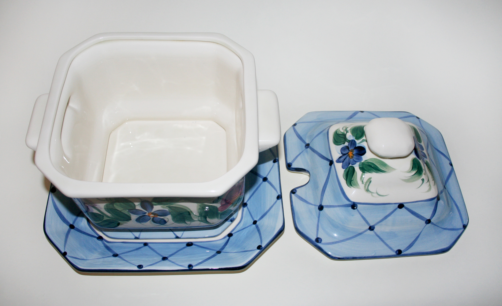 Gail Pittman Square Serving Dish and Spoon Set