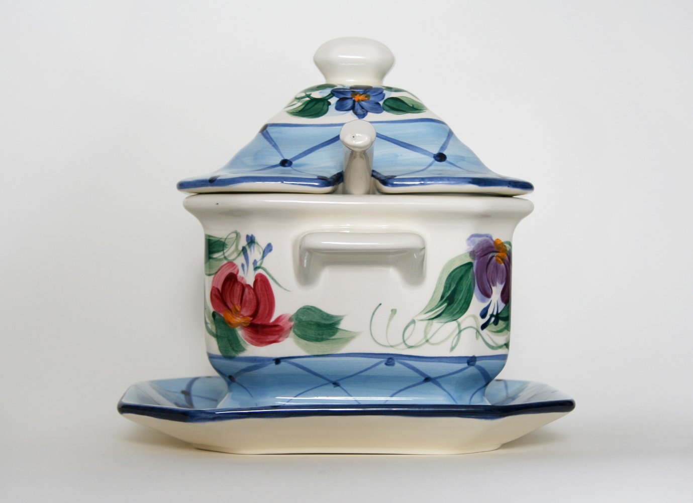 Gail Pittman Square Serving Dish and Spoon Set