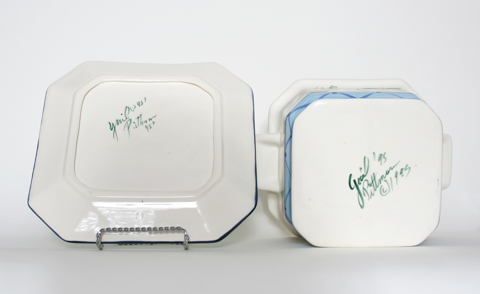 Gail Pittman Square Serving Dish and Spoon Set