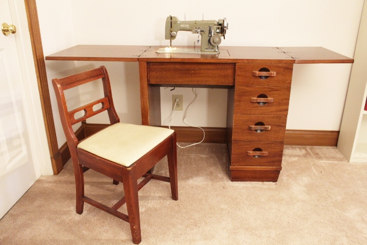 Necchi Cabinet Sewing Machine and Chair
