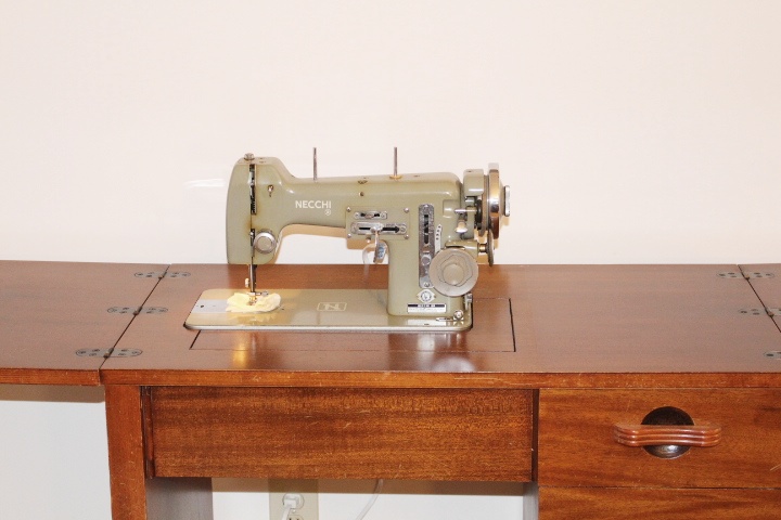 Necchi Cabinet Sewing Machine and Chair