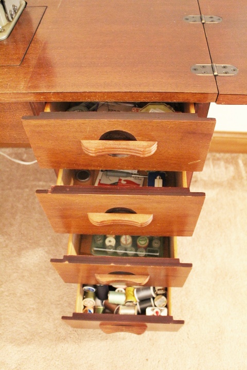 Necchi Cabinet Sewing Machine and Chair