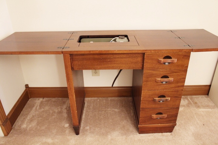 Necchi Cabinet Sewing Machine and Chair