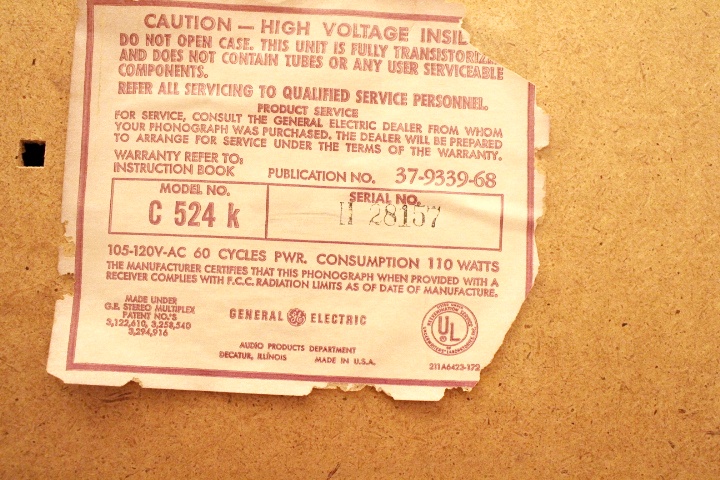 Mid Century Modern GE Stereo Console