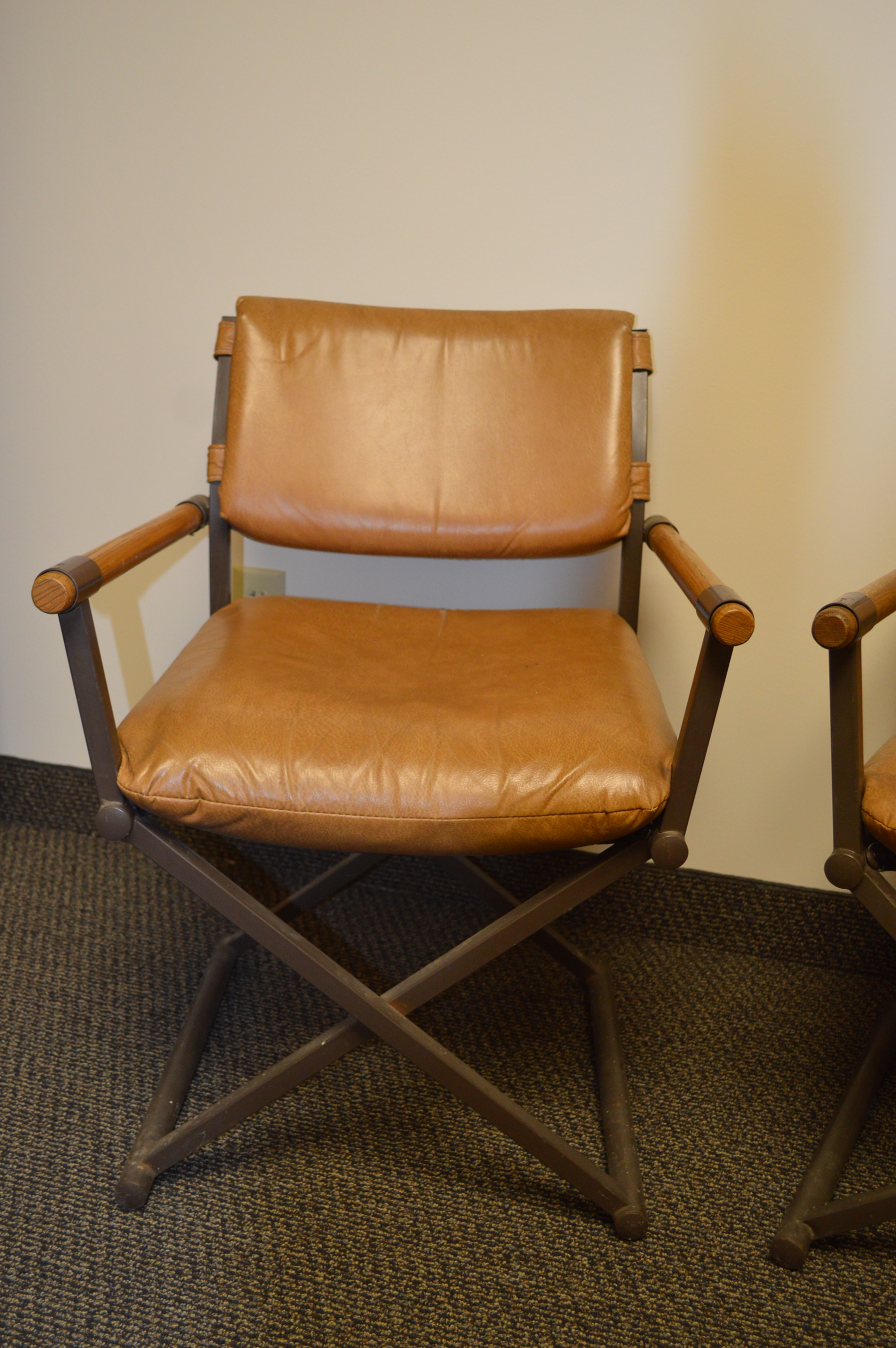 Mid-Century Modern Leather Directors Chairs