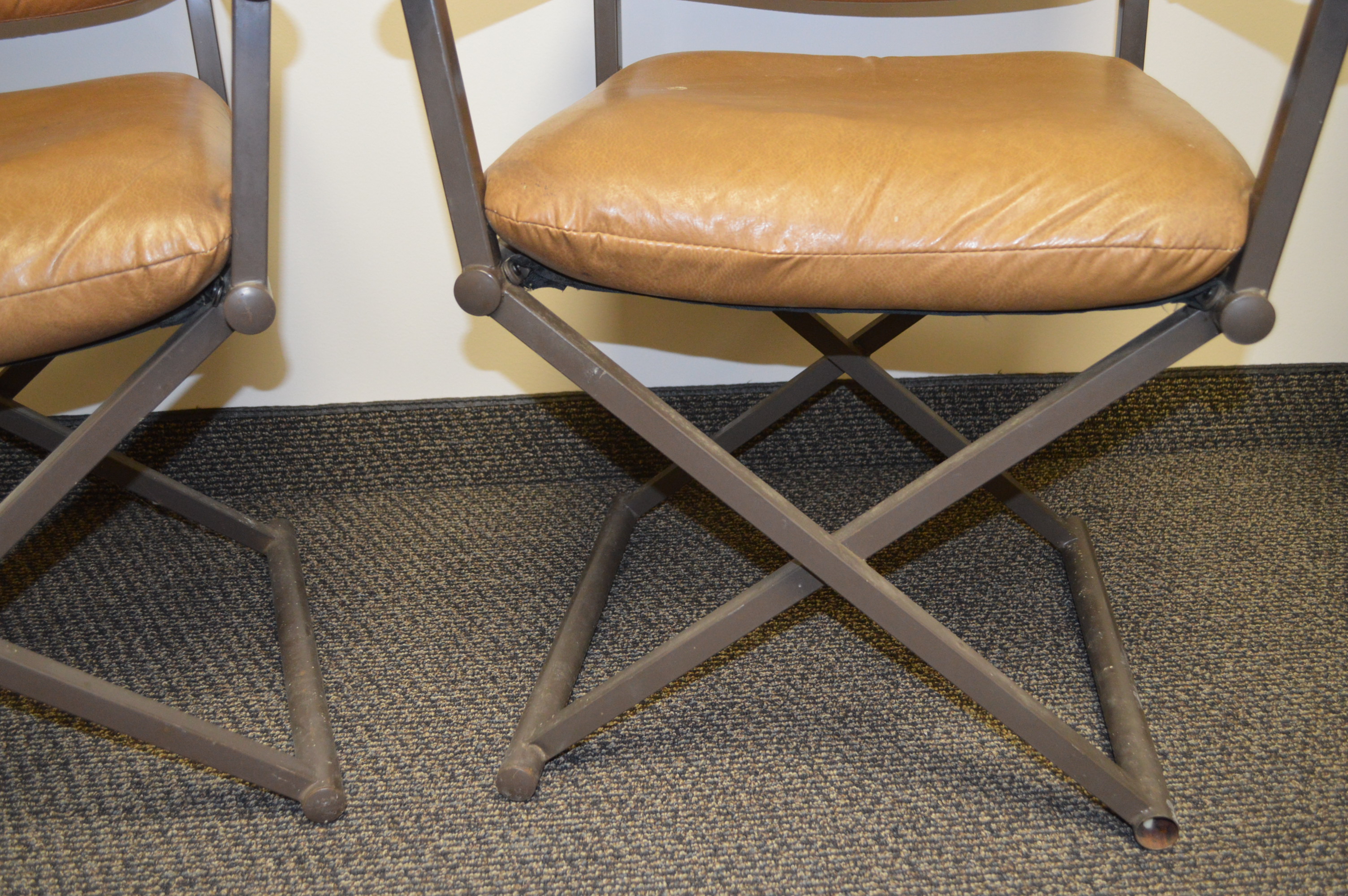 Mid-Century Modern Leather Directors Chairs