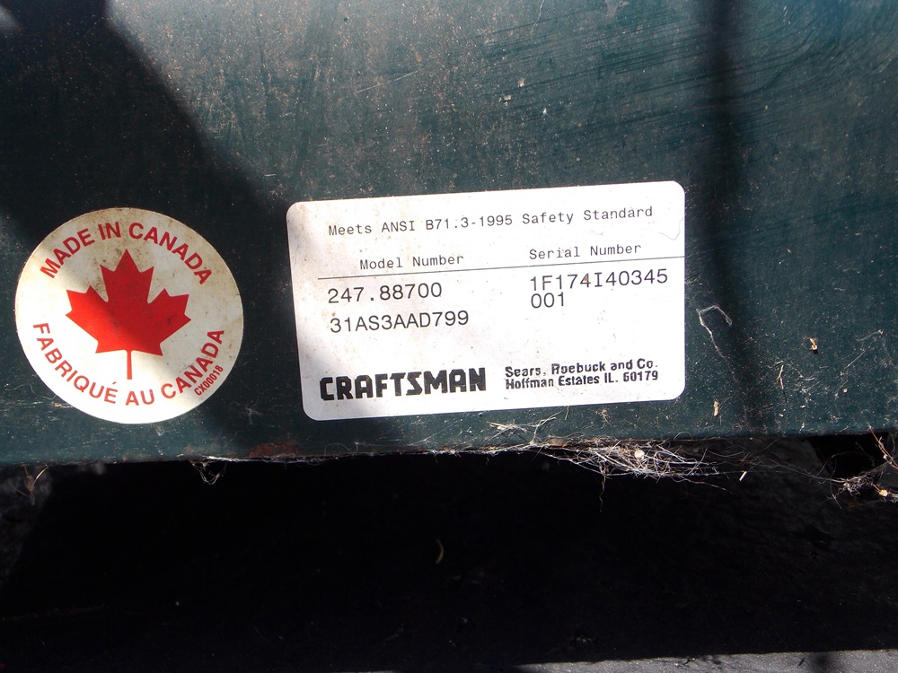 Craftsman Snow Blower 22"