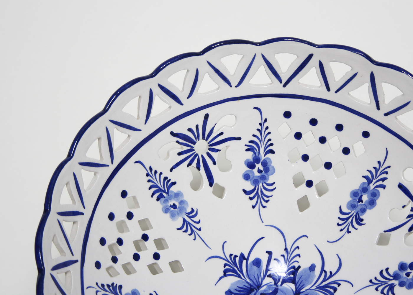 Hand-Painted Ceramic Portuguese Fruit Bowl