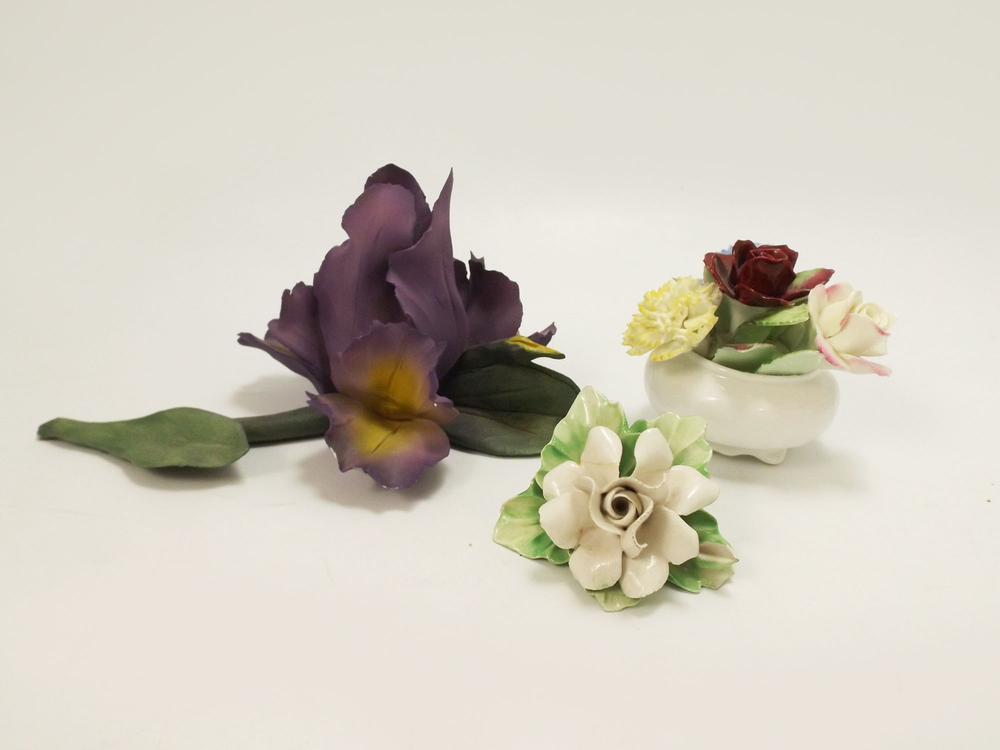 English and Italian Bone China and Porcelain Flowers