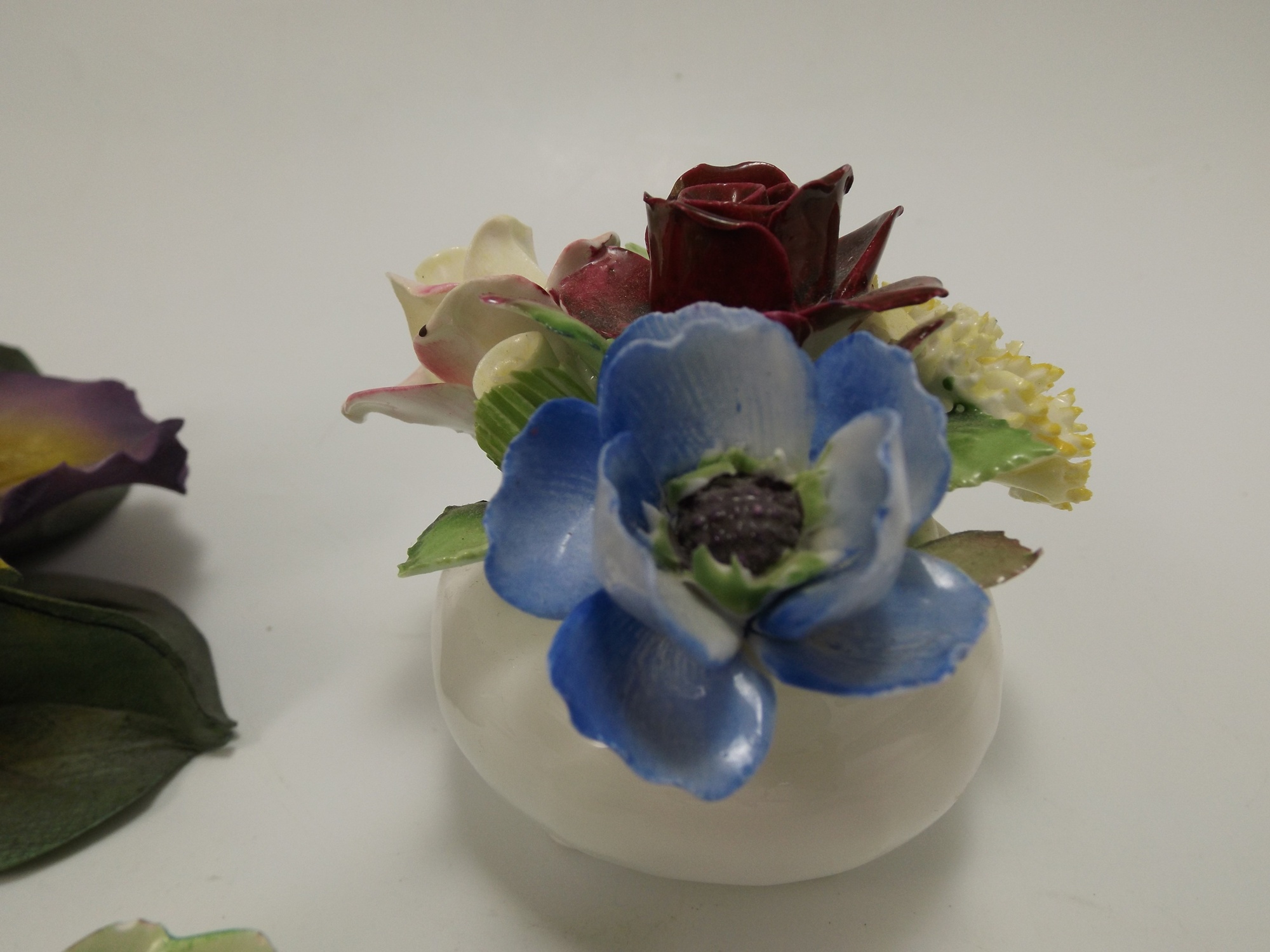 English and Italian Bone China and Porcelain Flowers