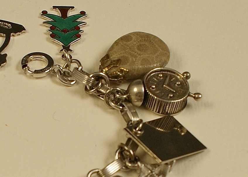 Interesting Vintage Sterling Charm Bracelet
