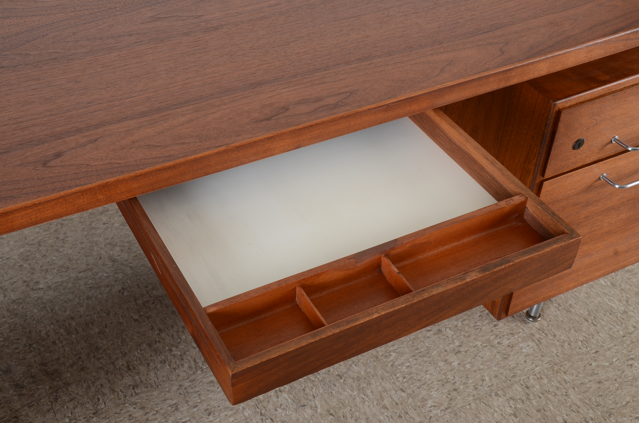 Jens Risom Walnut Executive Desk