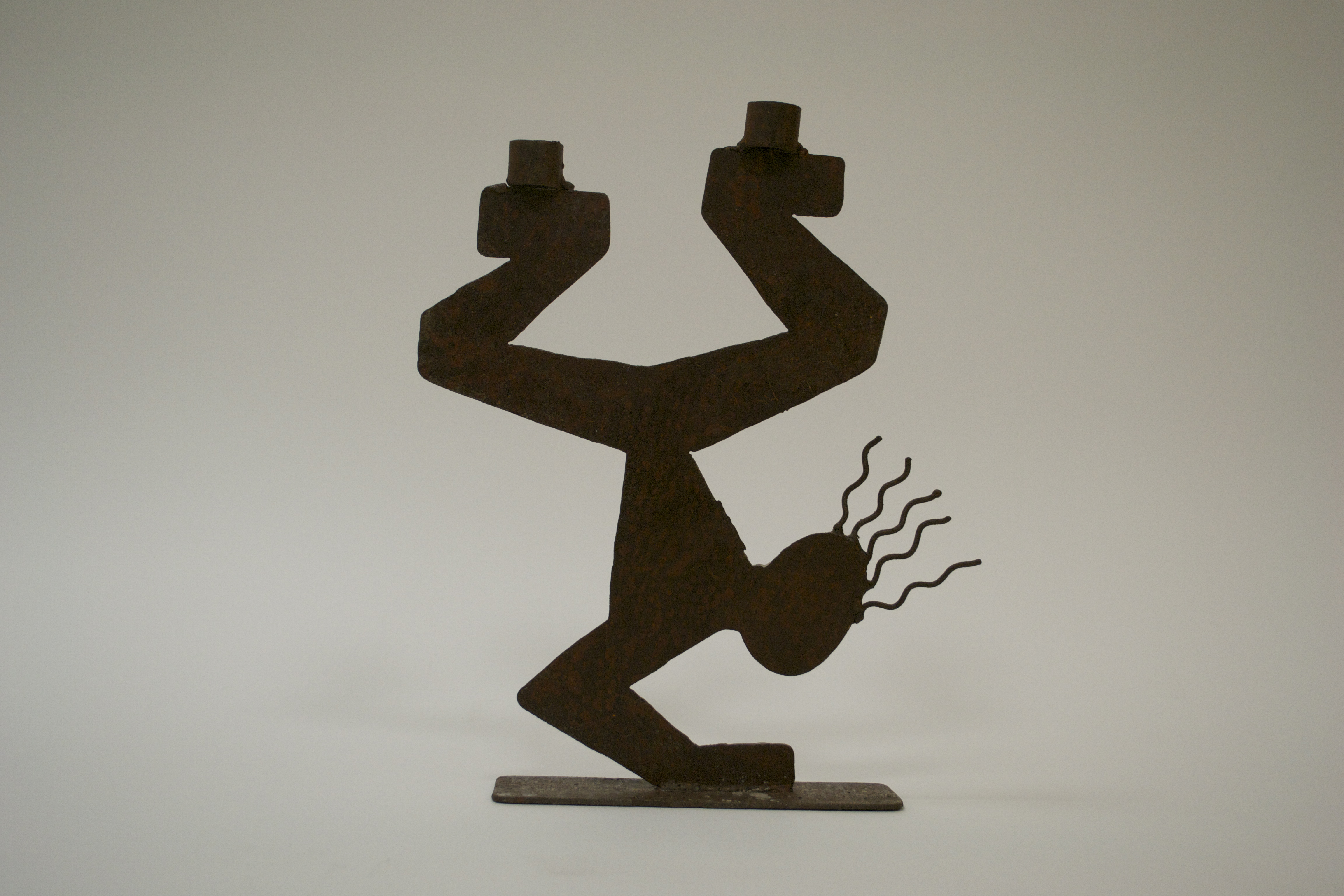 Modern Hammered Metal Candle Holder